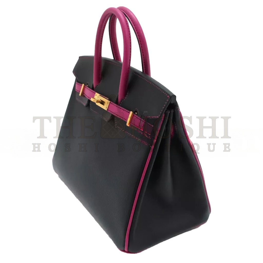 H**me5 BIRKIN 30 EPSOM BLACK AND ROSE RED GOLD BUCKLE H028369CK19 (30*23*15cm) Master Quality